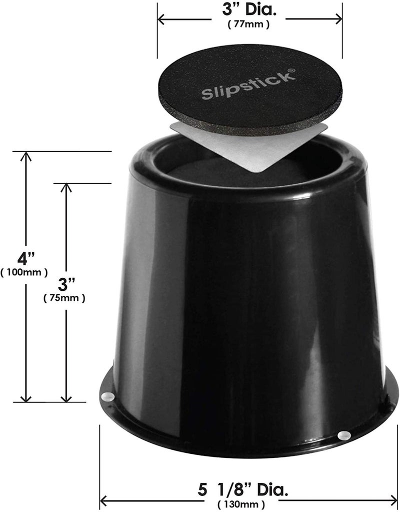 Slipstick رافعات سرير Slipstick CB676 بارتفاع 3 بوصات لتخفيف ارتجاع الحمض، والألم، والتنفس (مجموعة من 2 رافعة طبية و2 GorillaPads) ترفع/ترتفع رأس السرير - Image 5